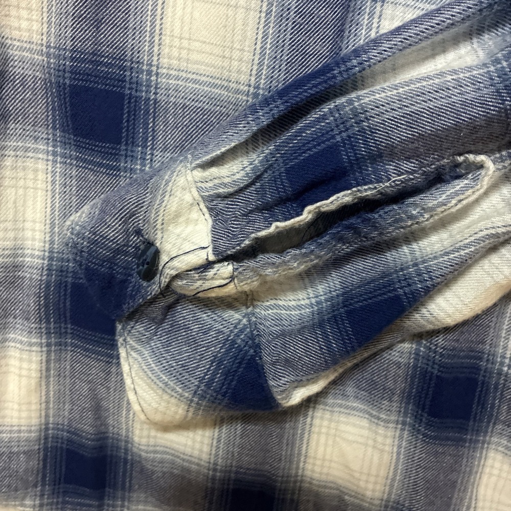 Boston Traders Women's Flannel Tunic Blue Plaid Size Large - Picture 5 of 12